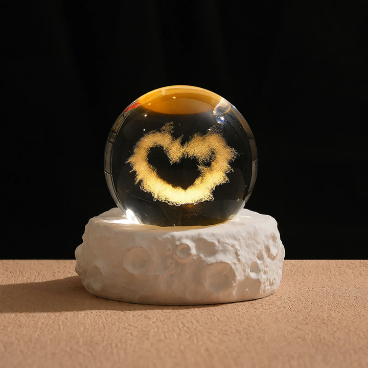 Glowing crystal ball with LED stand