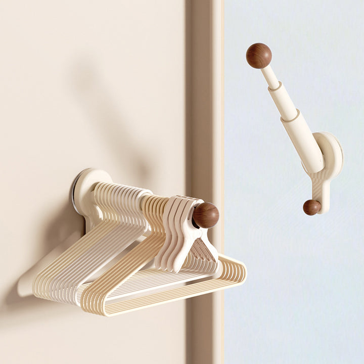 Extendable clothes rail, wall-mounted, without drilling