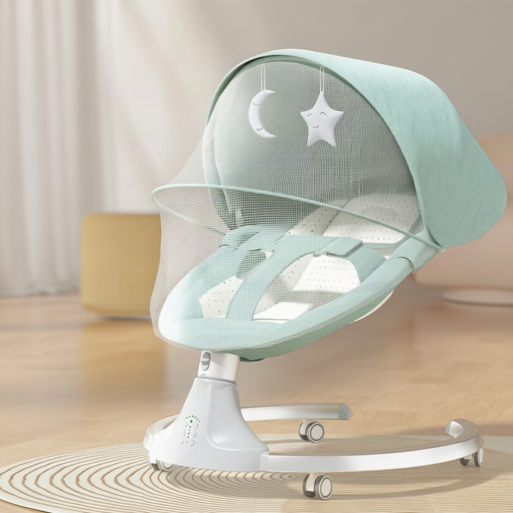 Baby bouncer with music and toys, from birth