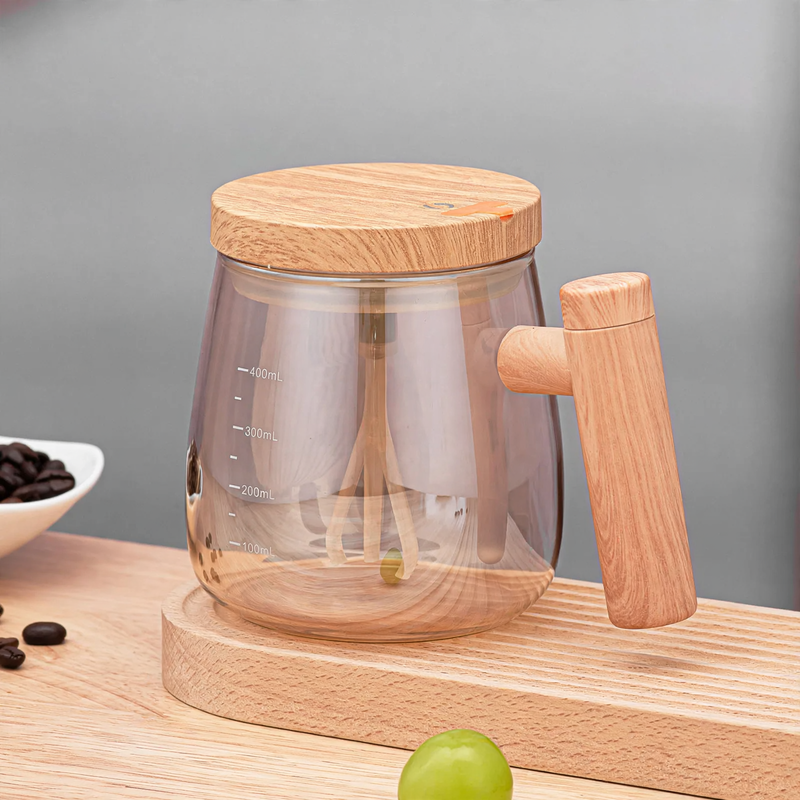 Electric whisk mixer made of glass, 400 ml, portable
