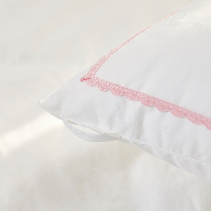 Cotton pillow with polyester filling, washable