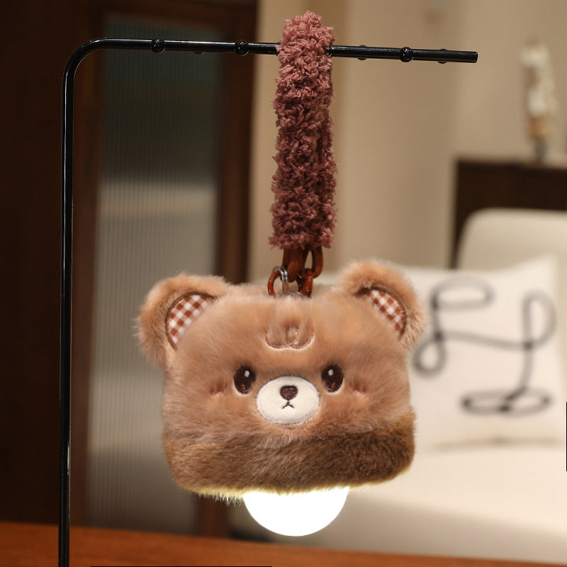 Plush pendant with LED light, 15 cm