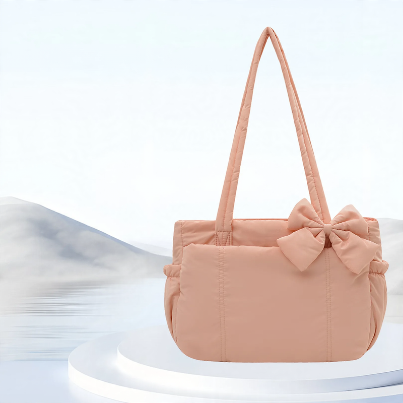 Cotton shoulder bag, tote style