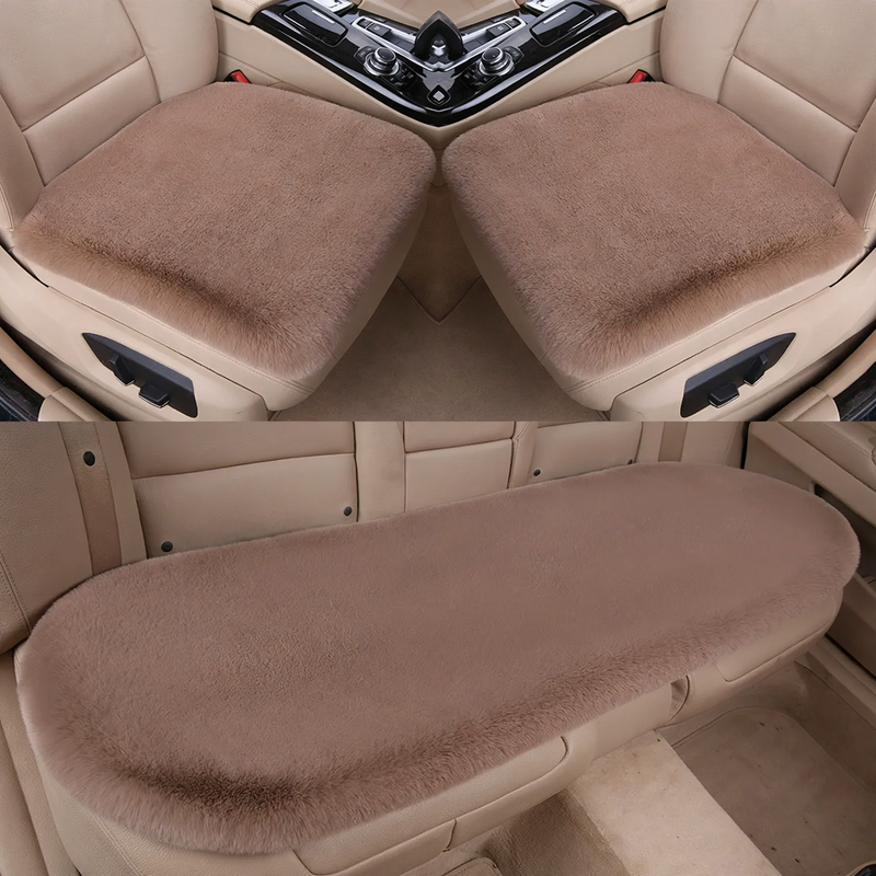 Plush car seat cushion, winter version