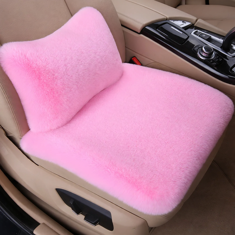 Plush car seat cushion, winter version