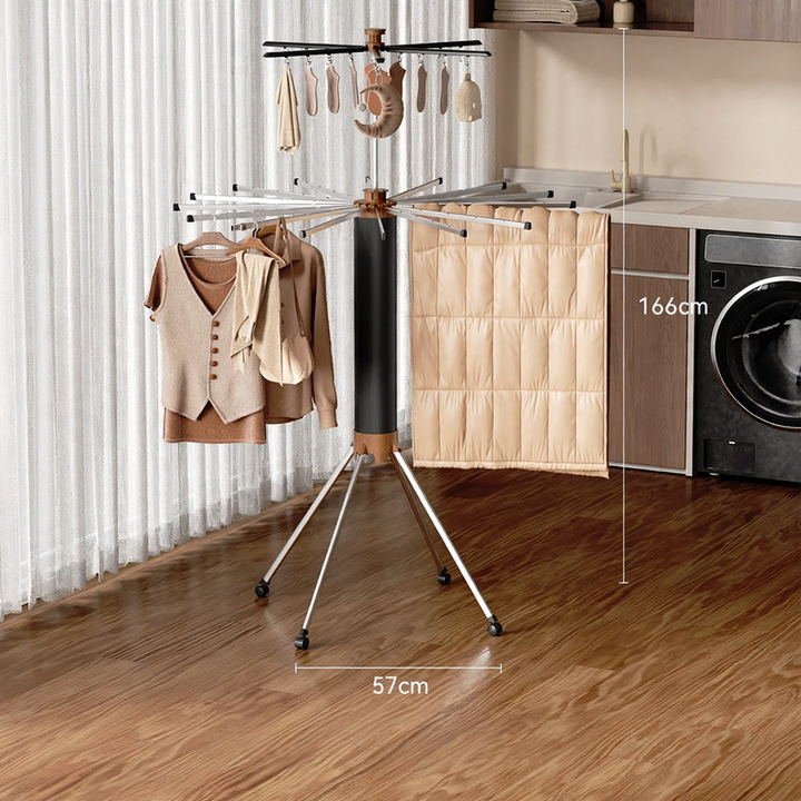 Standing laundry dryer, foldable, plastic