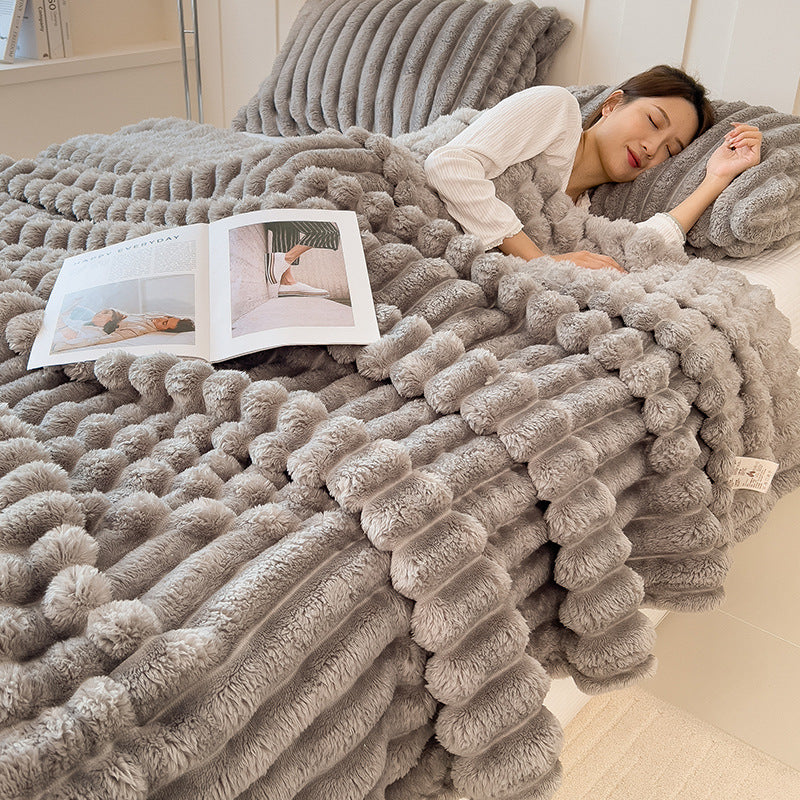 Coral fleece blanket, machine washable