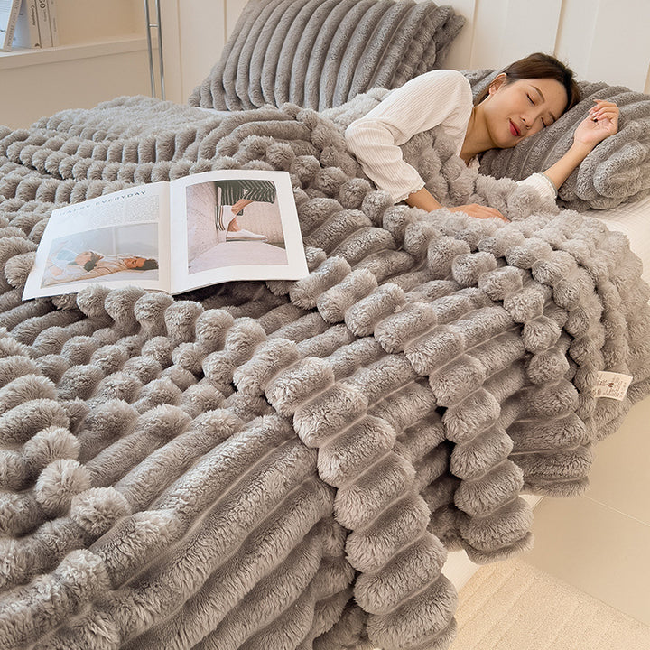 Coral fleece blanket, machine washable