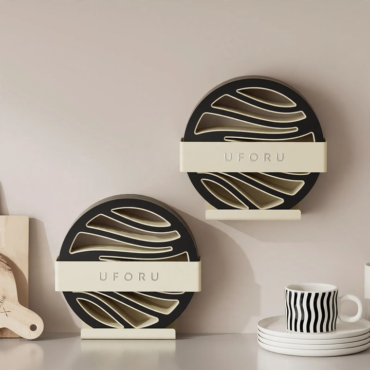 Coasters made of PP, round and square, 6-piece set