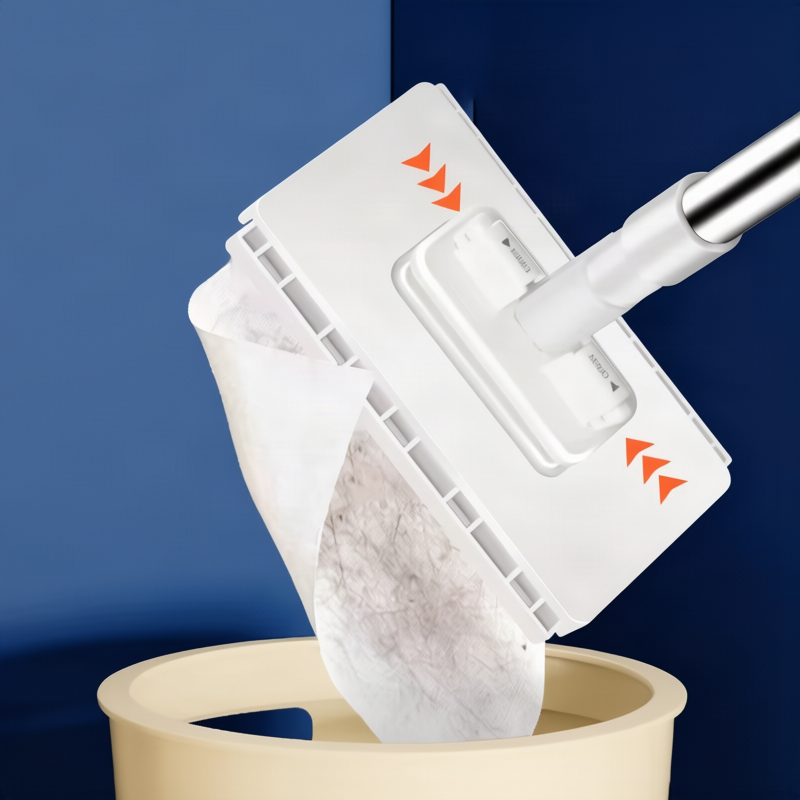 Flat mop with wringing function, stainless steel, 100 cm