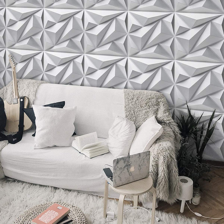 PVC wall panels, 3D structure, 30×30 cm