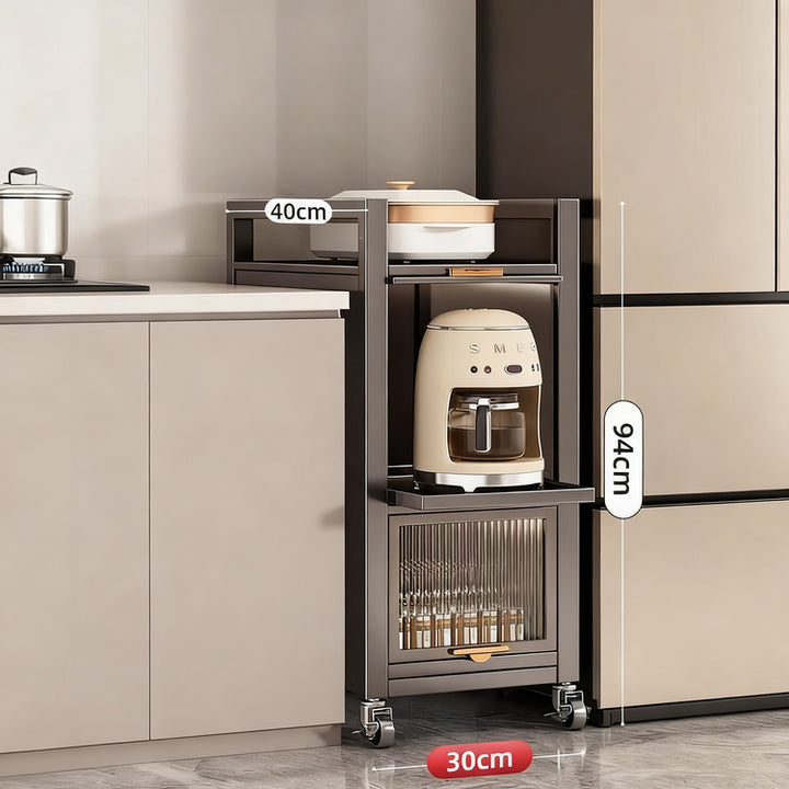 Narrow drawer cabinet for niches and gaps
