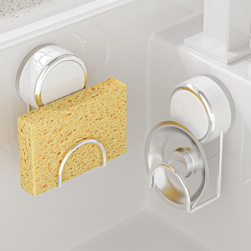 Suction Cup Storage Basket for Kitchen, Iron and Sponge