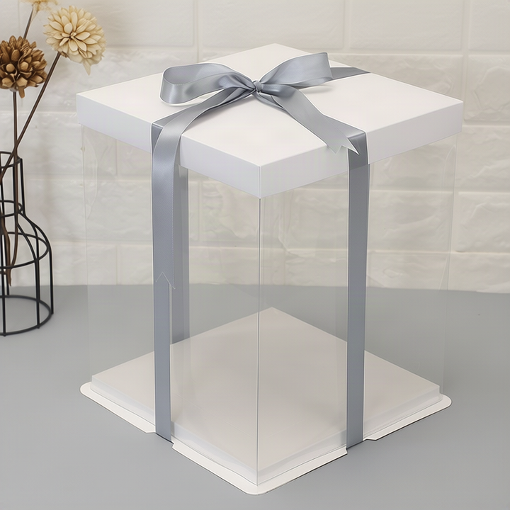 Transparent cake boxes, various sizes