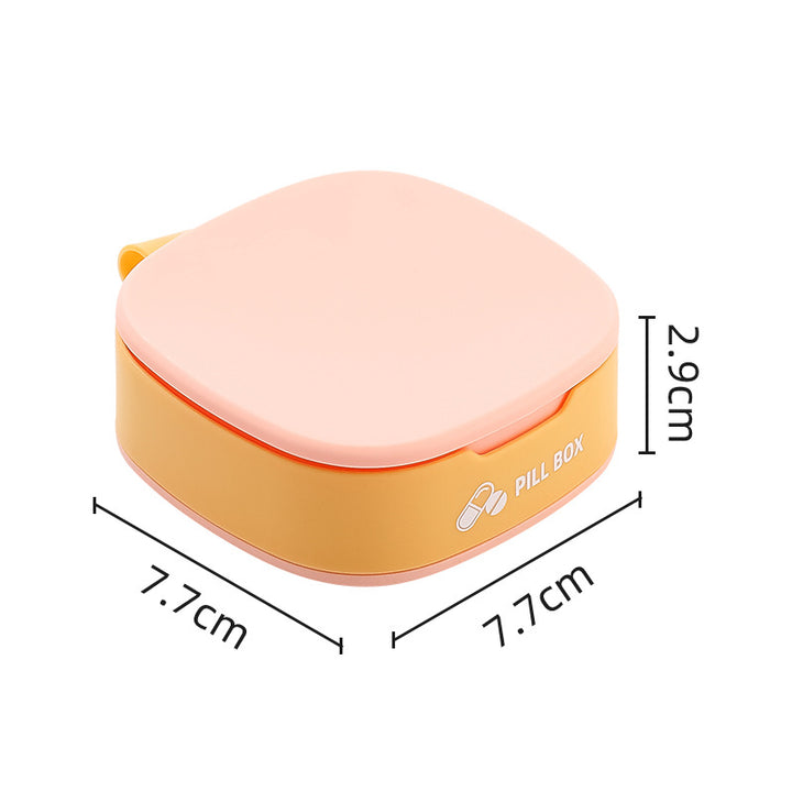 Pill organizer with compartments, portable