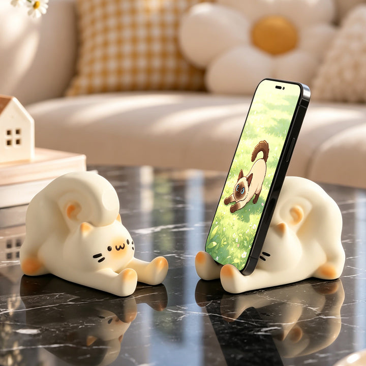 Cute cat phone holder for standing