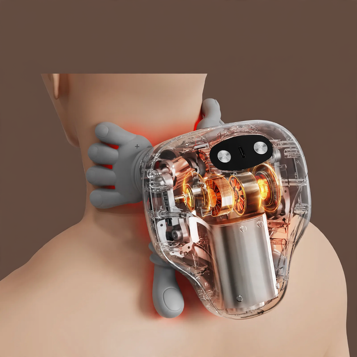 Neck massager with heat function, model YZ-1886