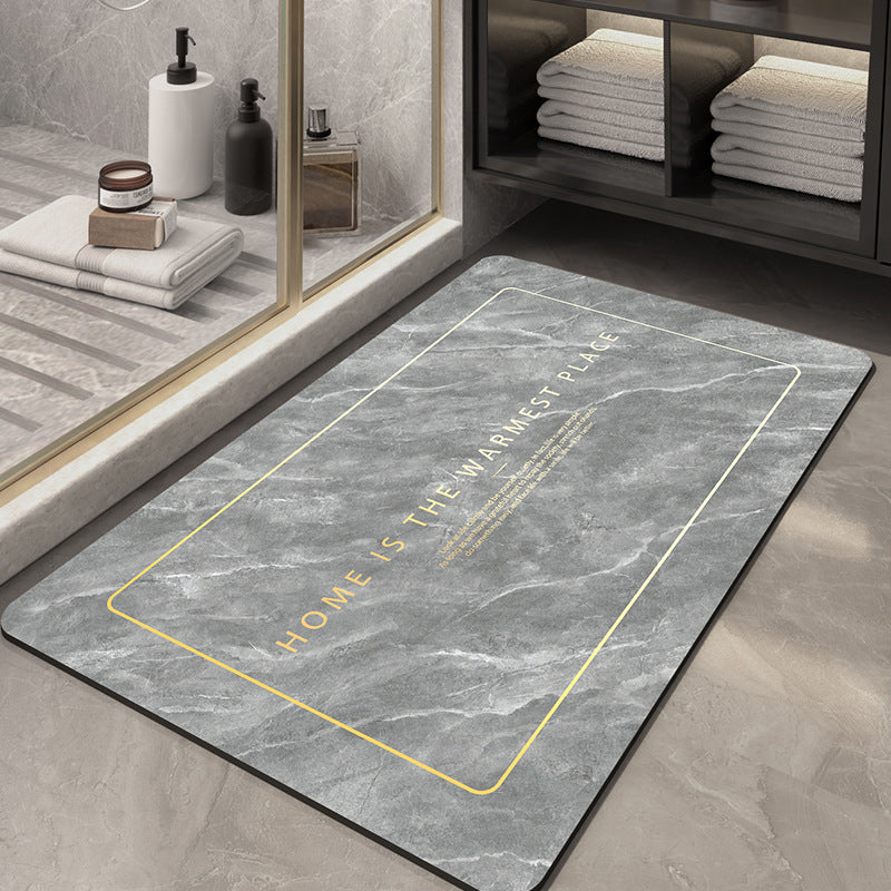 Diatomaceous earth bath mat, non-slip
