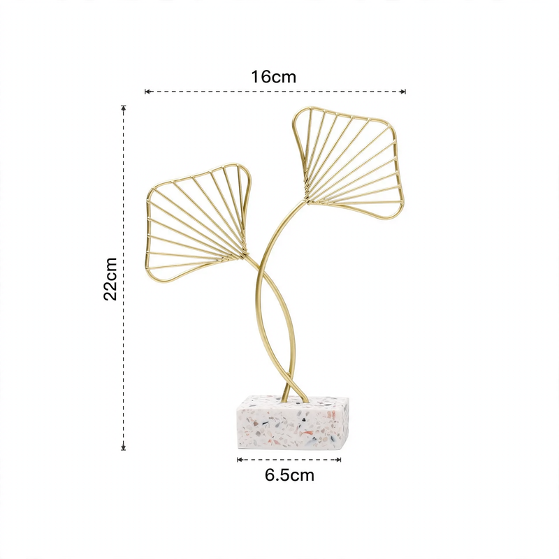 Metal leaf decoration in Nordic style