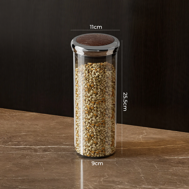 Storage container, round, food safe, with closure