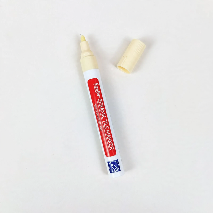 Grout pen for ceramic tiles in various colors