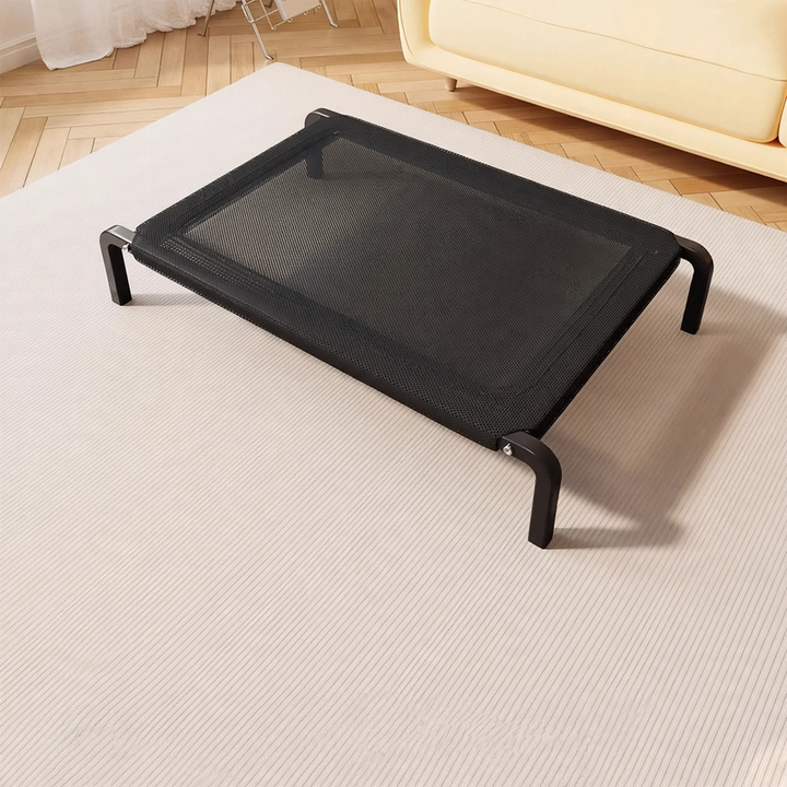 Dog bed with steel frame, breathable, year-round