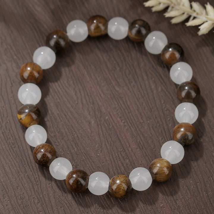 Beaded bracelet made of natural stones
