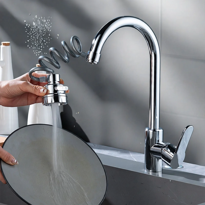 Retractable faucet attachment, 360° rotatable