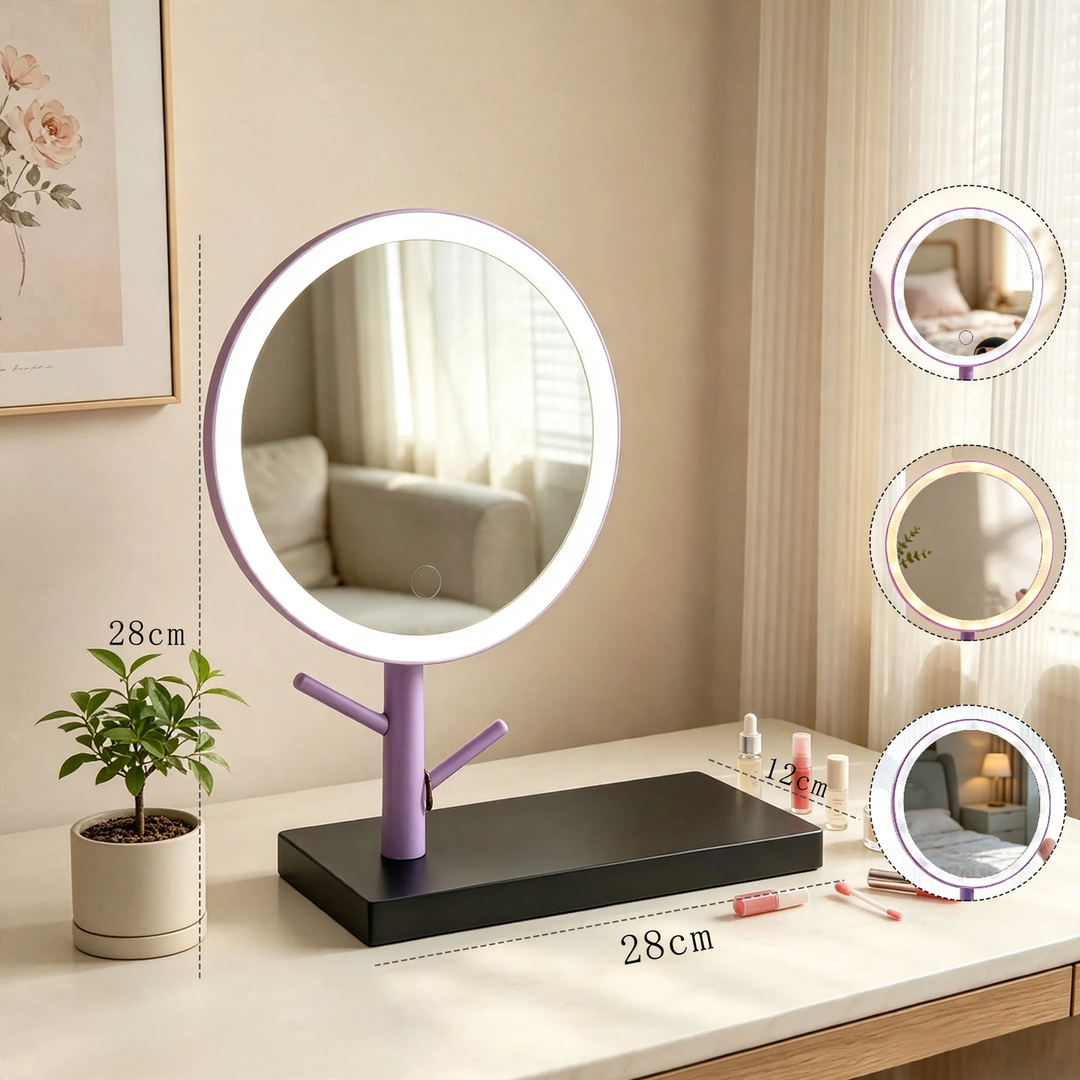 Handy stand with cosmetic mirror, ABS plastic