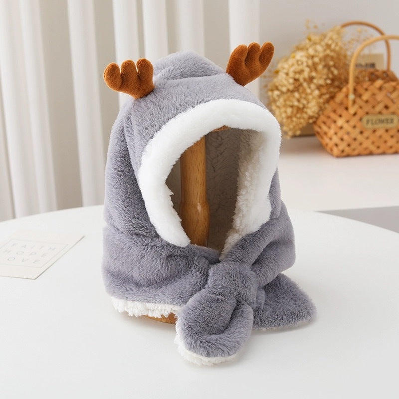Children's hat with earflaps, knitted, warm