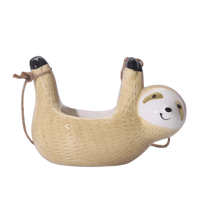 BowLift | Sloth Hanging Ceramic Wall Vase