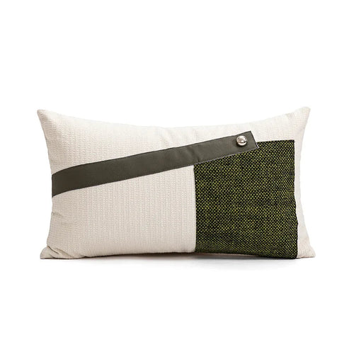 BowLift | Modern PU Leather Patchwork Cushion Cover