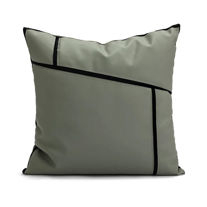 BowLift | Modern PU Leather Patchwork Cushion Cover