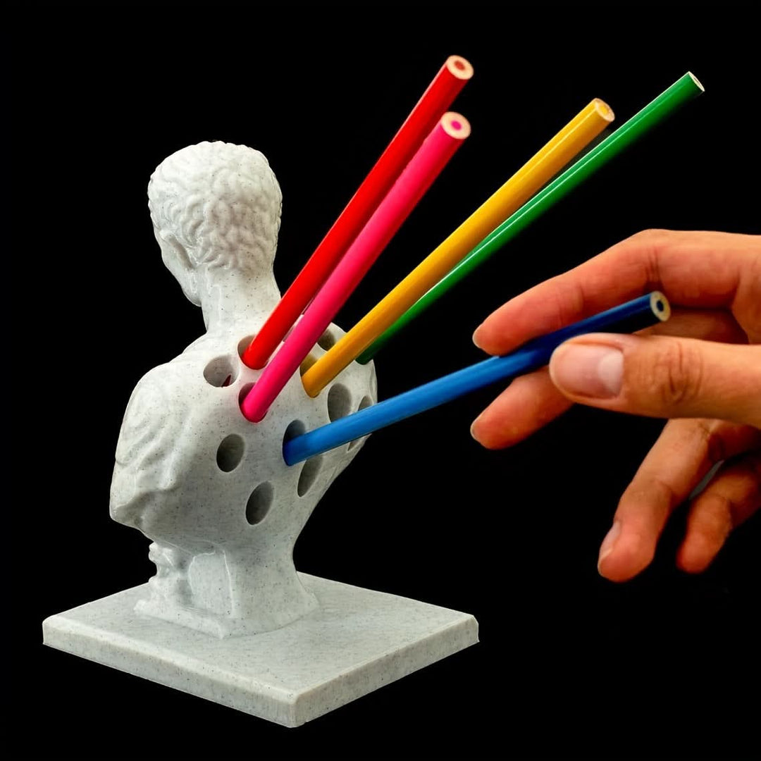 BowLift | Julius Caesar Desk Pen Holder Vintage History Office Accessory
