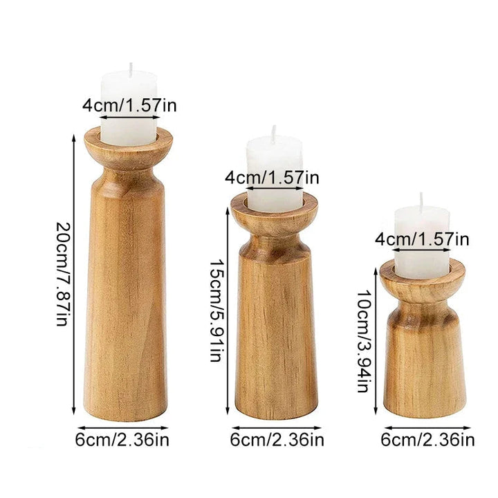 BowLift | Rustic Wooden Candlestick Holder