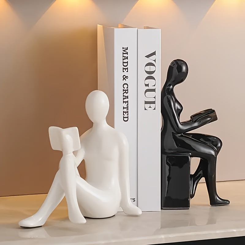 LuxeCeramic - Abstract Ceramic Bookends for Elegant Interiors Bowlift