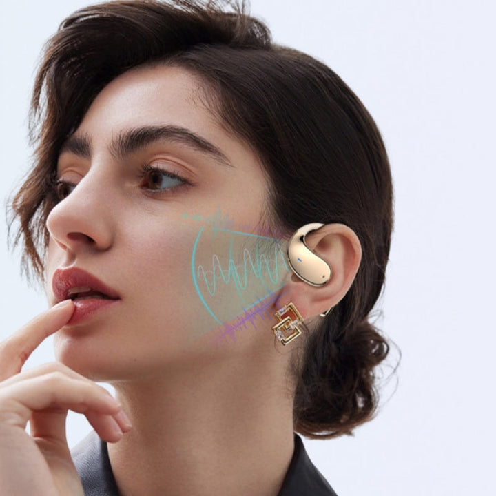 BowLift | Wireless earbuds with open ear and LED display