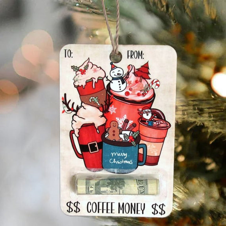BowLift | Christmas Wooden Money Holder Ornament