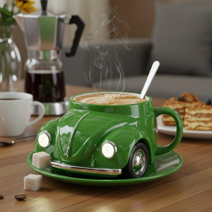BowLift | RetroCar Ceramic Coffee Mug – Unique 3D Design for Coffee & Tea