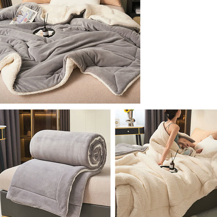 BowLift | Solid thick double-sided velvet cube blanket