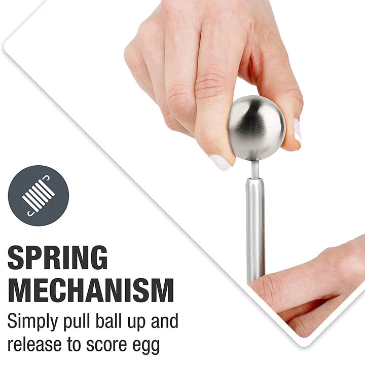 Egg Cracker Topper Set Stainless Steel Soft Hard Boiled Egg Opener Kit | Bowlift