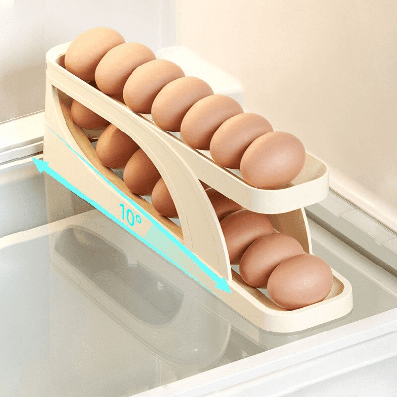 BowLift | Automatic Rolling Egg Storage Rack for Fridge