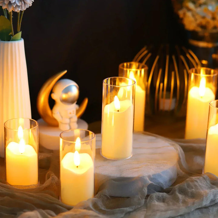 BowLift | LED Candles with Glass Holders for Home Decor