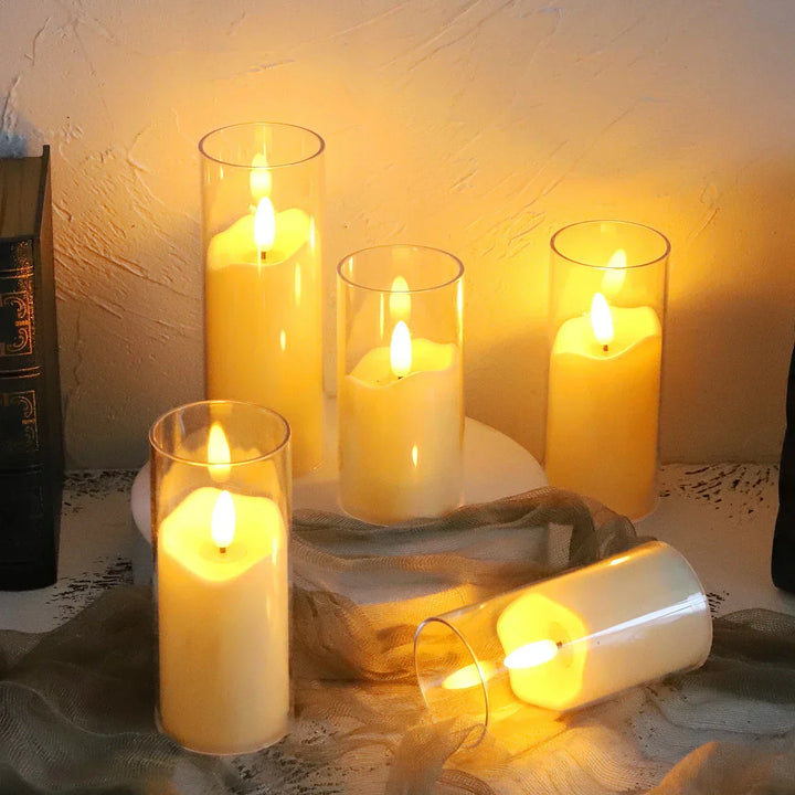 BowLift | LED Candles with Glass Holders for Home Decor