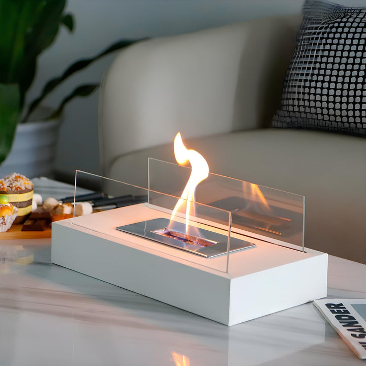 BowLift | Compact Glass Bioethanol Tabletop Fireplace