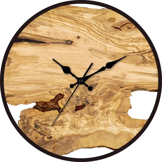 BowLift | Rustic Wooden Wall Clock with Roman Numerals