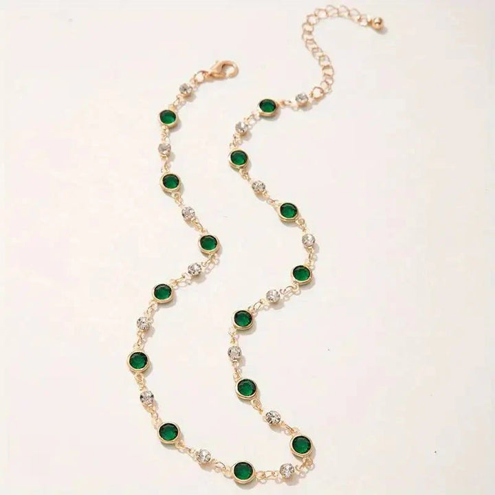 BowLift | Emerald and Diamond Spaced Choker Necklace