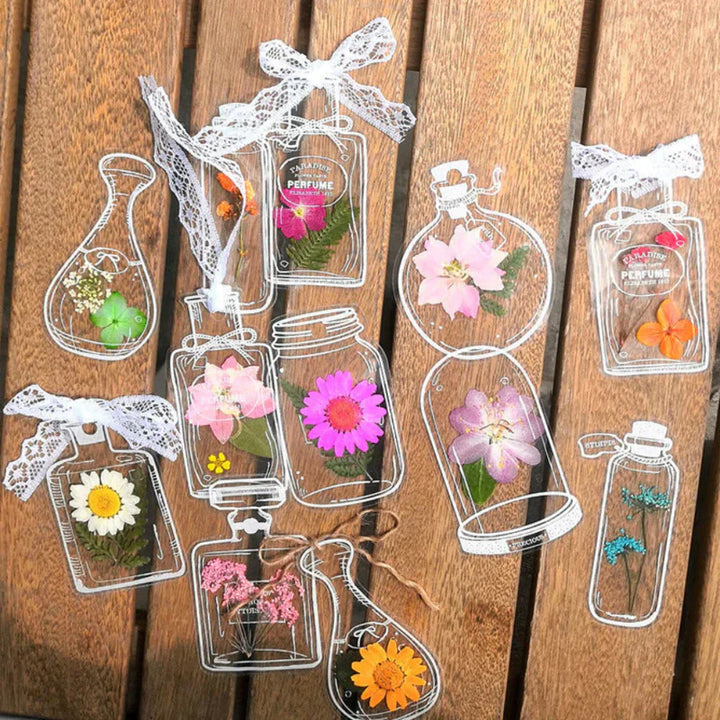 BowLift | Pressed Flower Transparent Bookmark Set