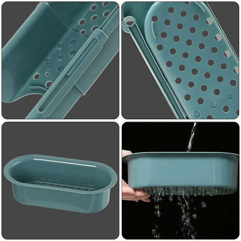 BowLift | Orgnivo Adjustable Sink Organizer | Telescopic Function | For Sponges & Cloths | Ventilated & Hygienic