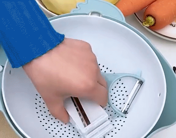 BowLift | All-in-One Drain Basket Vegetable Grater